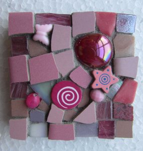 We Love Pink Mosaic Fridge Magnet Kit